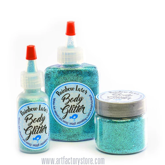 Teal Rainbow Laser Loose Glitter