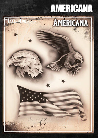 Wiser's Americana Airbrush Tattoo Pro Stencil Series 4 - Image 2
