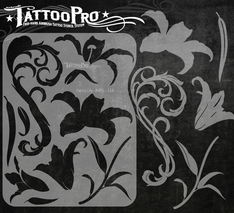 Wiser's fancy Lily Airbrush Tattoo Pro Stencil Series 2