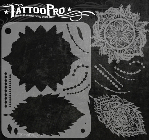 Wiser's Lace Airbrush Tattoo Pro Stencil Series 2