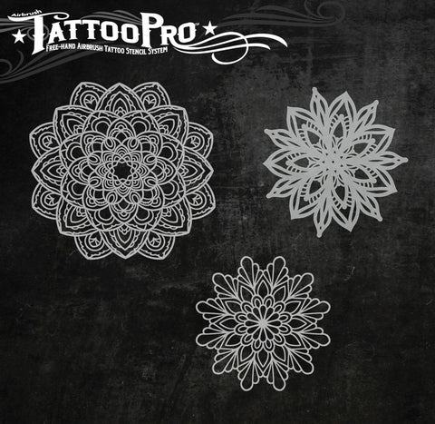 Wiser's Mandalas 1 Airbrush Tattoo Pro Stencil Series
