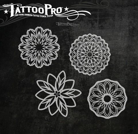 Wiser's Mandalas 2 Airbrush Tattoo Pro Stencil Series