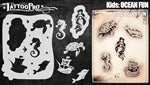 Wiser's Ocean fun Airbrush Tattoo Pro Stencil Kids Series - Image 2