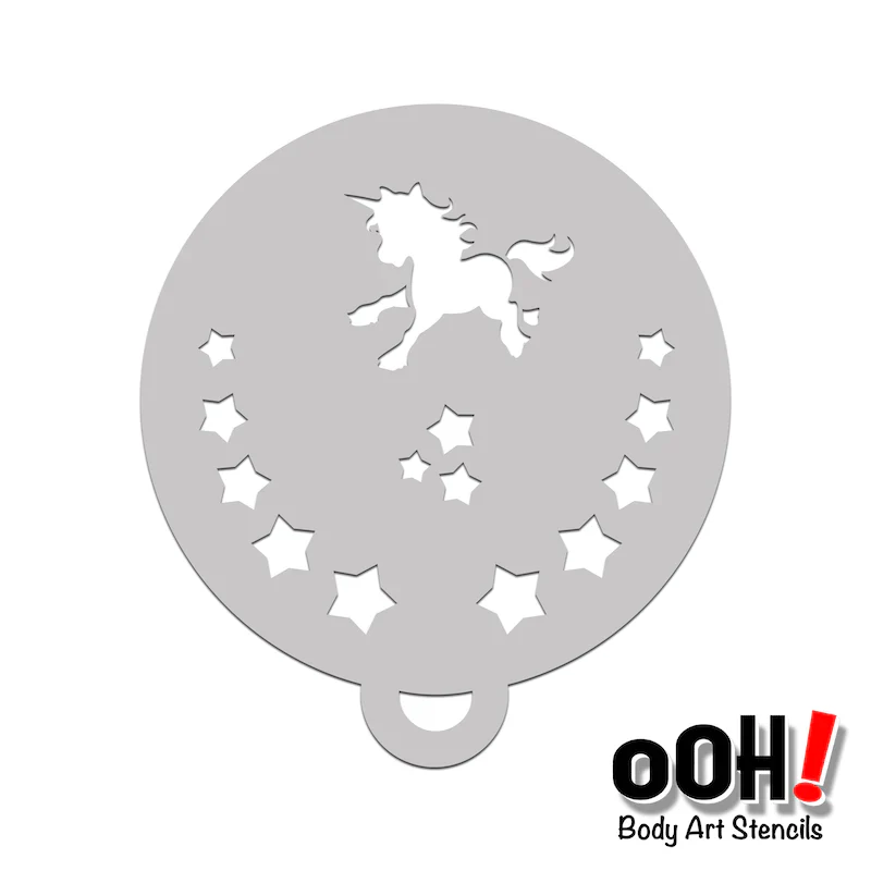 C30 Unicorn Flip Ooh! Face Painting Stencil