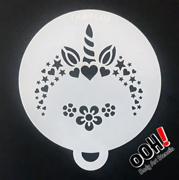 C03 Unicorn Flips Ooh! Face Paint Stencil - Image 2