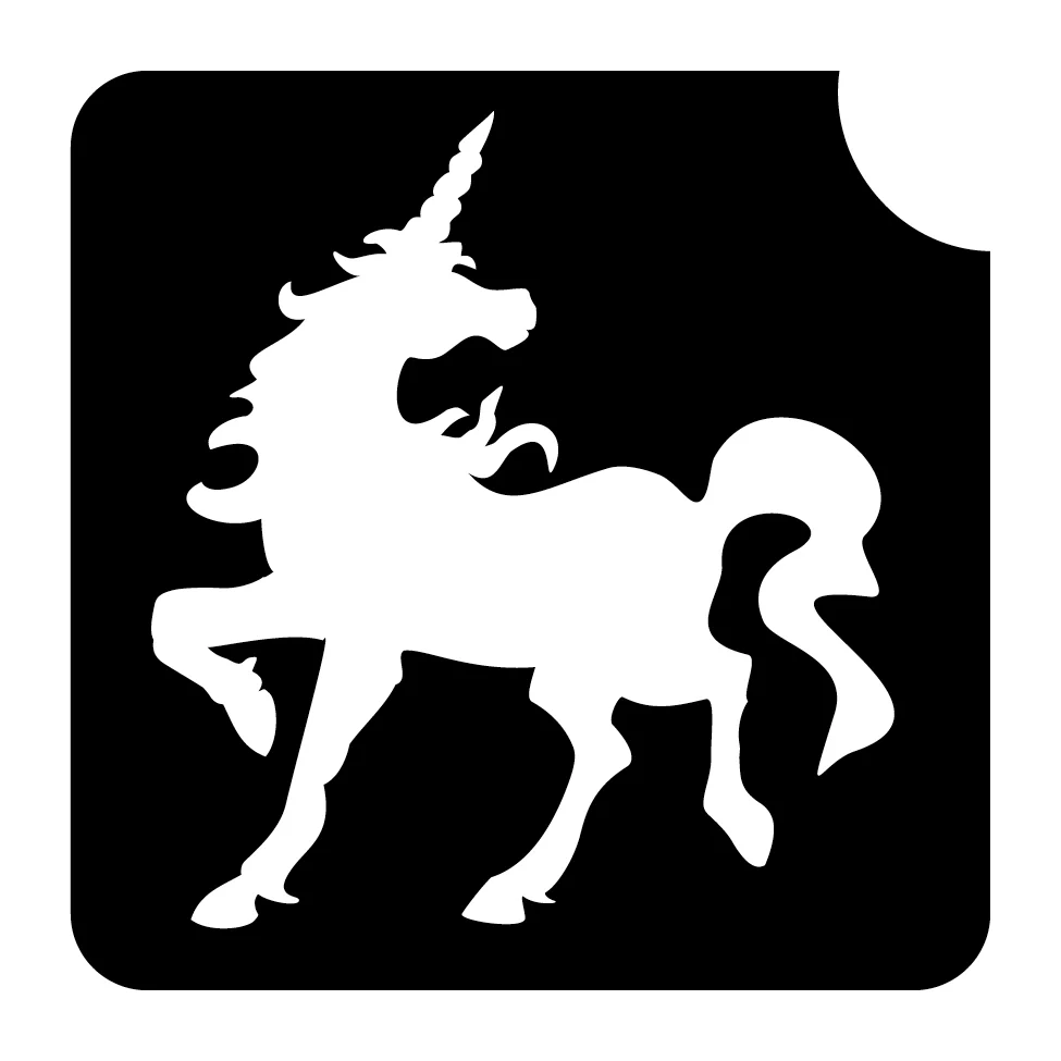211 Unicorn - Set of 5 - Art Factory Glitter Tattoo Stencil