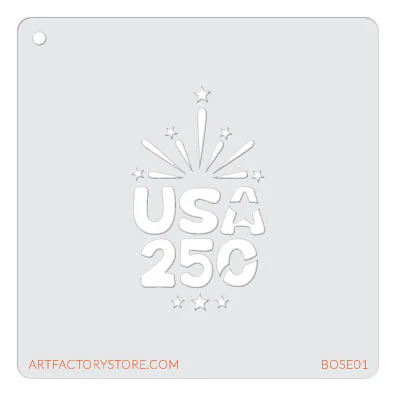 USA 250 Limited Edition Boomerang Stencil by the Art Factory