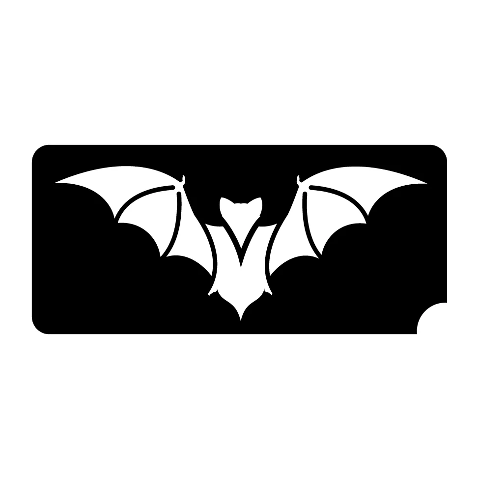 189 Winged Bat - Set of 5 - Art Factory Glitter Tattoo Stencil